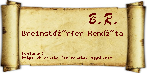 Breinstörfer Renáta névjegykártya